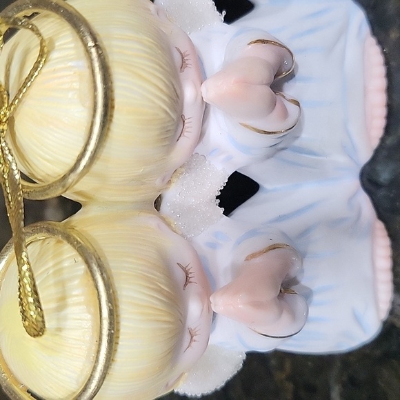 Three Little Angels Figurines Christmas Holiday One Naughty Vintage - Picture 3 of 5